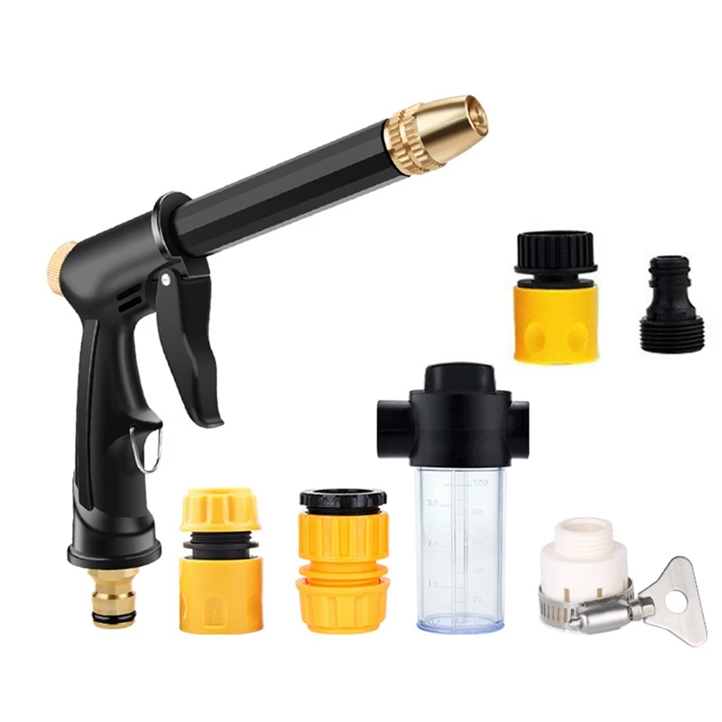 

1Set Water Washing Garden Watering Hose Nozzle Car Cleaning Tools Auto Washer Car Wash Tool Kits Metal+Plastic