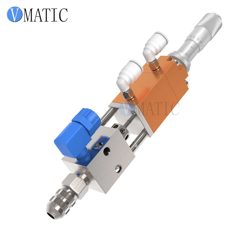 

High Quality Pneumatic Double Acting Needle-Off (Tip-Seal) Glue Fluid Dispensing Nozzle Valve With Micrometer Tuner
