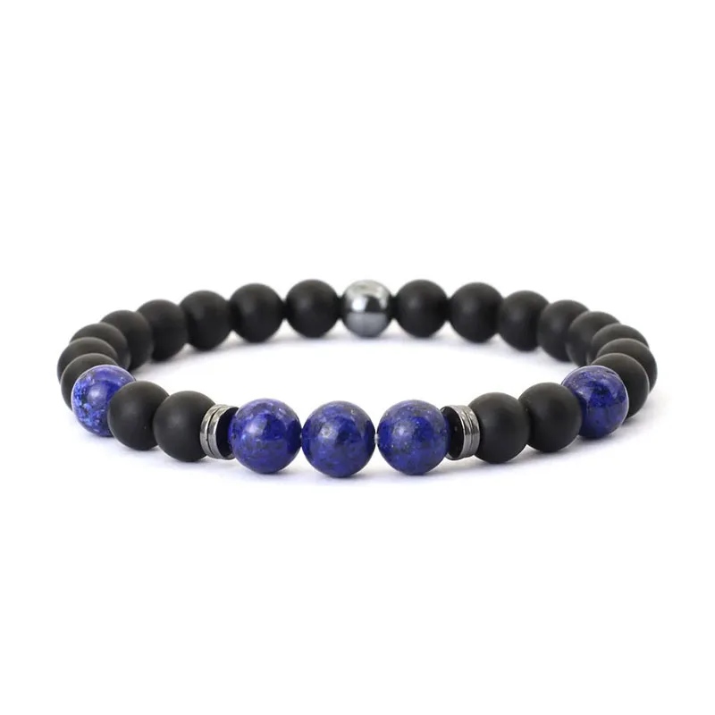 Браслет из бусин тигрового глаза браслет черного галлона с лазуритом мужской и