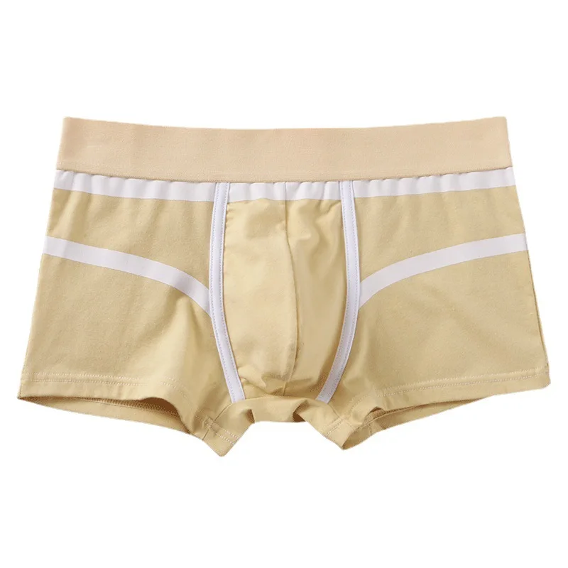 

Men's cotton underwear, young men's underwear, boxer pants, large size, medium waist, four corner men's flat pants