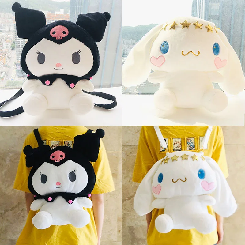 

Sanrioed Kawaii Anime Cartoon series My melody Kuromi Cinnamoroll Creative high-value cute backpack girl schoolbag holiday gift