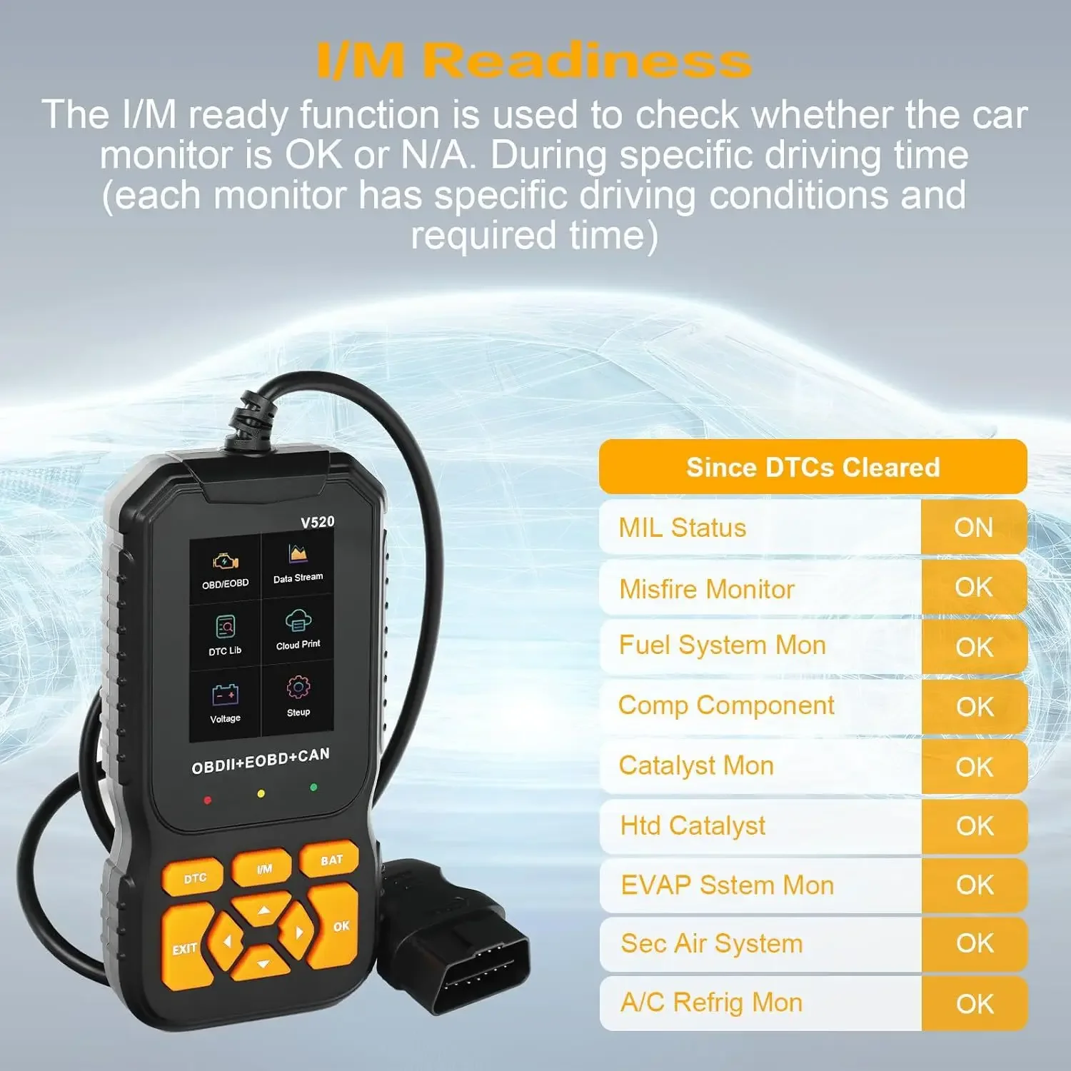 Новый сканер OBD2 V520 диагностический инструмент OBD в 10- языках детектор