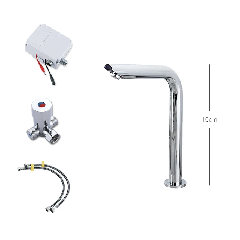 

OXG хромированный сенсорный смеситель для раковины, автоматический сенсорный смеситель для раковины, смеситель для ванной комнаты, смеситель для умывальника, крепление на палубу, смесители для раковины