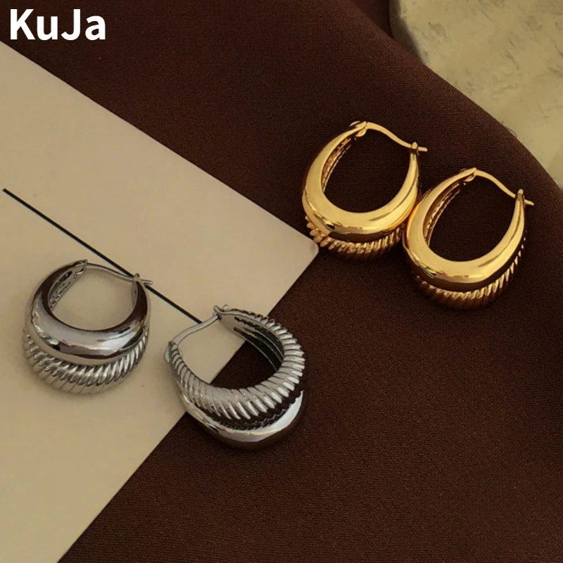 

Fashion Jewelry Spiral Two-layer Design Earrings Temperament Trendy Cold Style For Women Popular Ear Accessories Wholesale