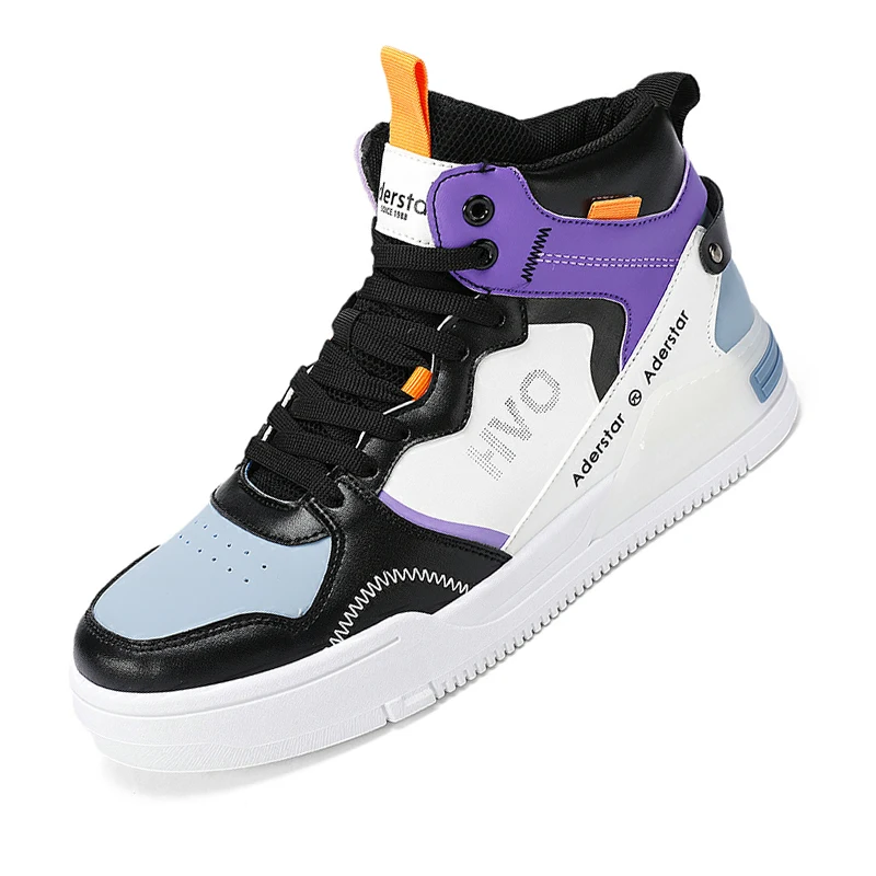 

High-top Breathable Shoes Men Skateboard Shoes Men fashion Sports Casual Leather Shoes Homme Waterproof Chaussure Sneakers Male