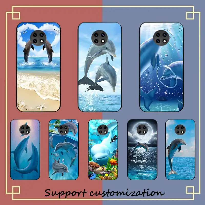 

dolphin Cute animal Phone Case for Samsung S20 lite S21 S10 S9 plus for Redmi Note8 9pro for Huawei Y6 cover