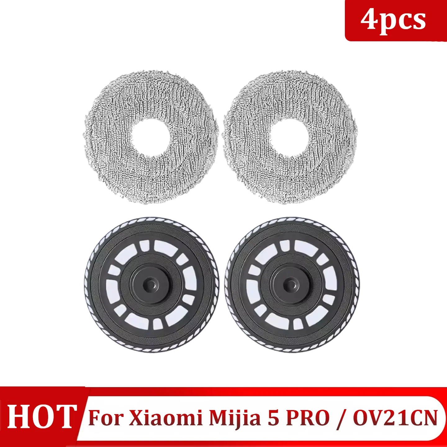 

Аксессуары для робота-пылесоса Xiaomi Robot Vacuum 5 PRO/OV21CN, основная щетка, боковая щетка, ткань для швабры, запасные части HEPA-фильтра