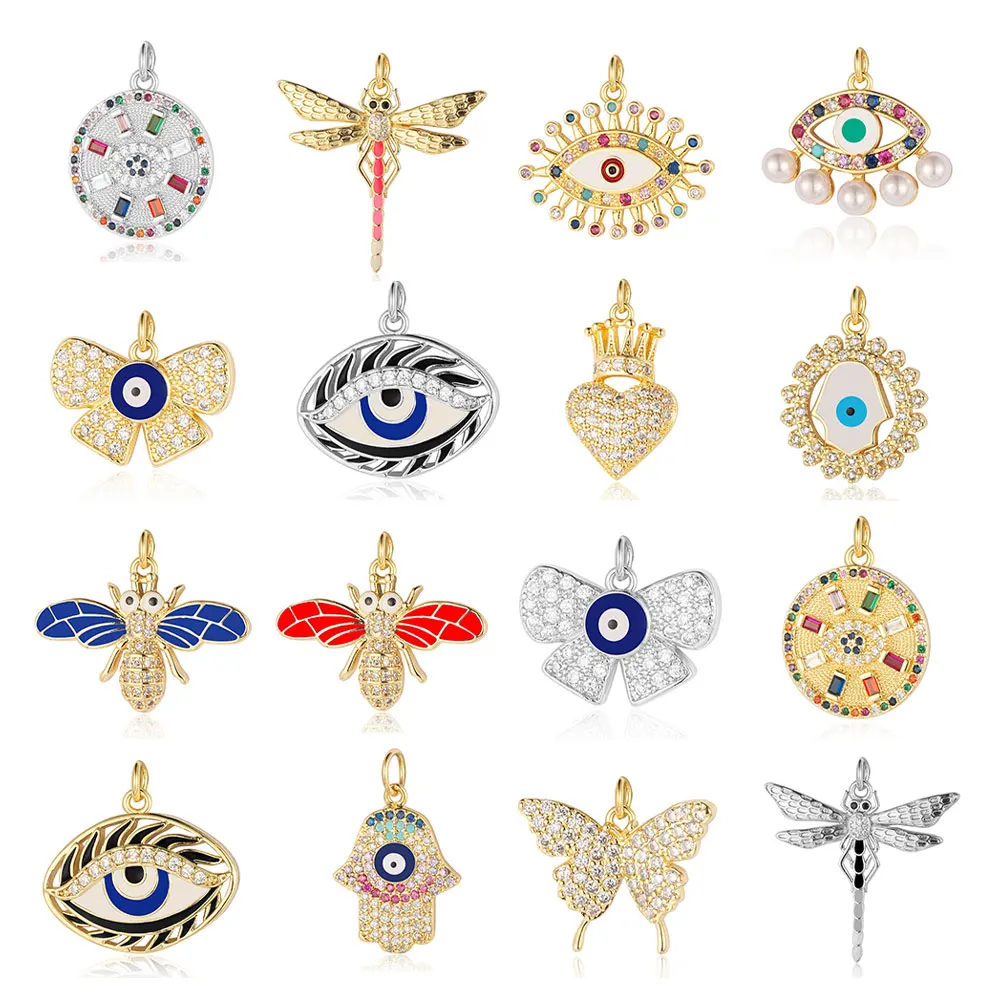 

3 шт./партия, подвеска для браслета, с фианитом