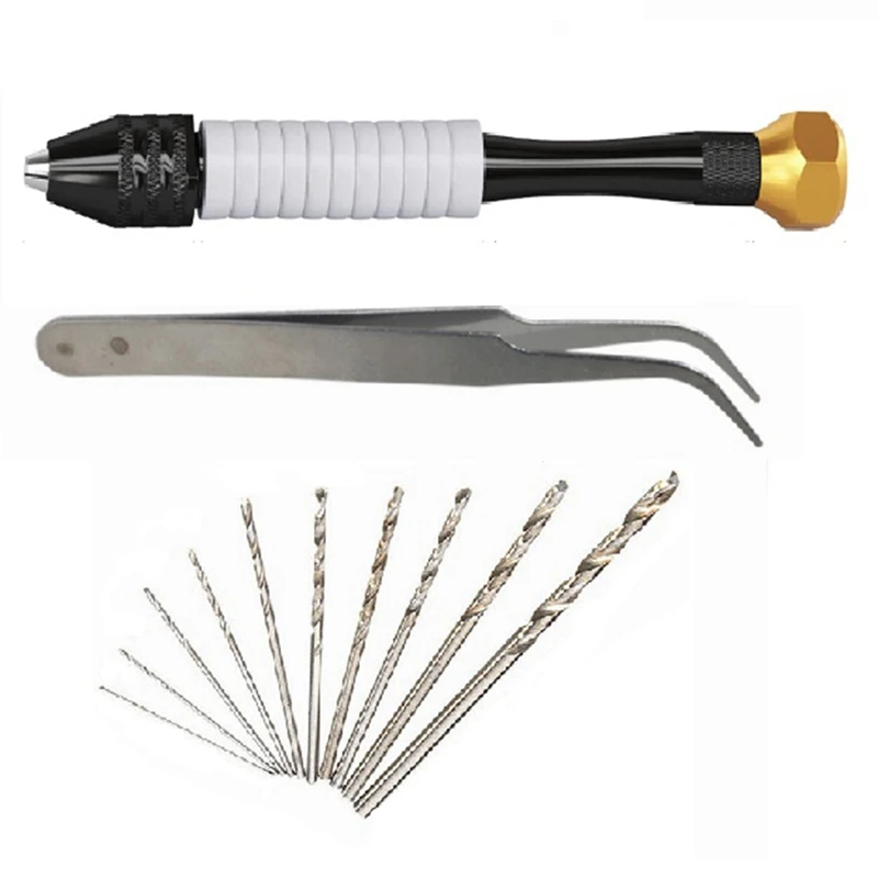 

Pin Vise Hand Drill For Jewelry Making - Manual Craft Drill Mini Twist Drill Bits Set, Small Hand Drill For Resin