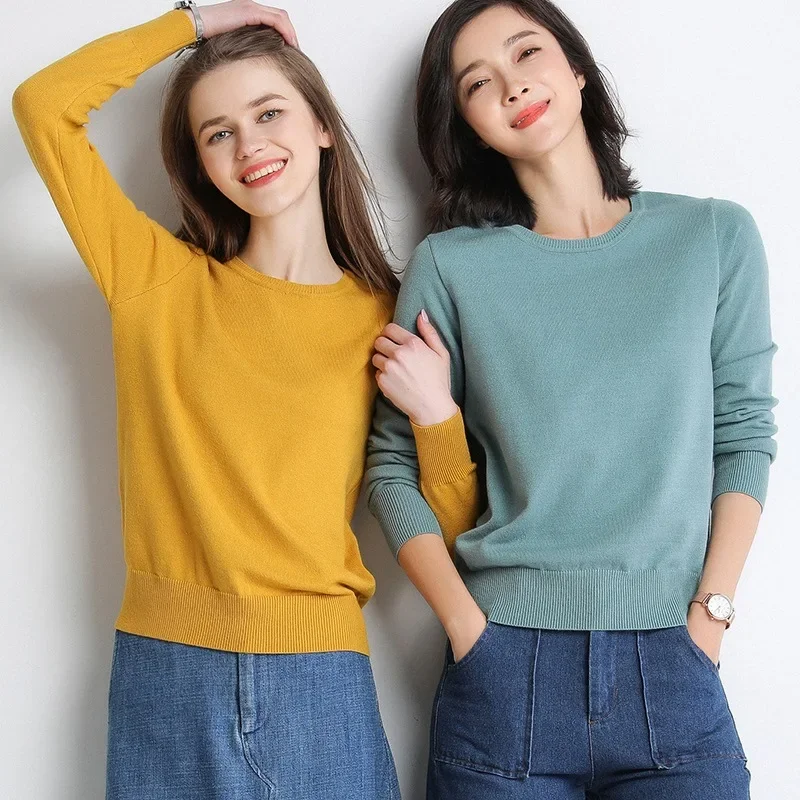 MRMT 2024 новый вязаный свитер женские свитера пуловер с круглым вырезом свободный