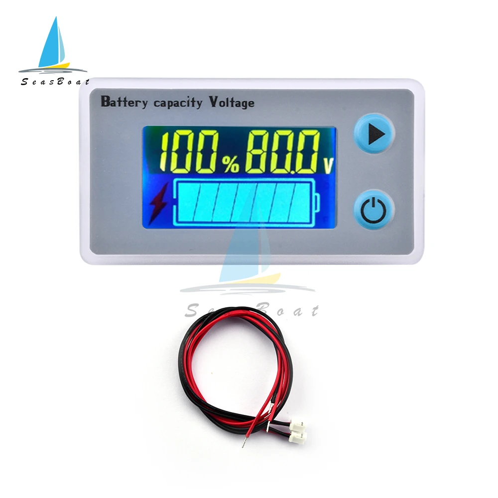 

LCD Digital Battery Capacity Indicator 12V 24V 36V 48V 60V 72V 10-100V Li-ion Lead Acid Battery Tester Voltmeter Voltage Gauge