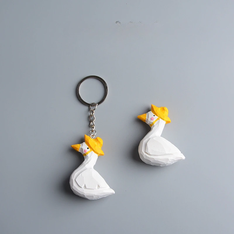 

Animal Wood Carving Crafts Small Ducks Wooden Pendants Creative And Cute Display Home Decorations Cute Kawaii Gifts