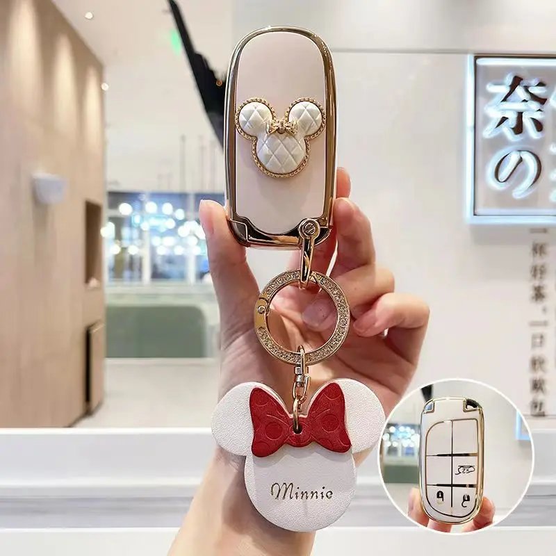 

Luxury Diamond Jeep Car Key Chains For Girl Jeep Compass Cherokee Grand Cherokee Patriot Key Pack Women's Jeep Car Key Bag Case