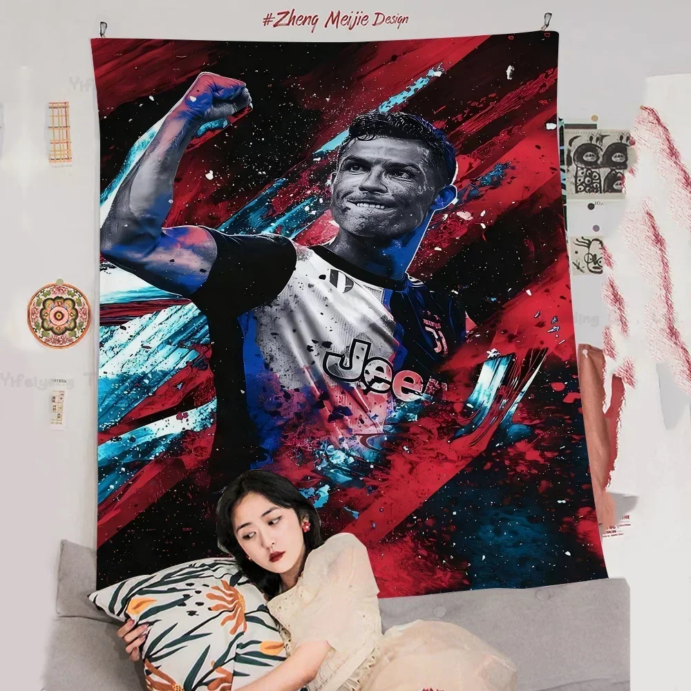 Фото Португалия Супер Футбольная Звезда CR7 Криштиану Роналду Висящий Богемный Гобелен Таро Хиппи Настенные Коврики Общежитие Настенный Домашний Декор №4