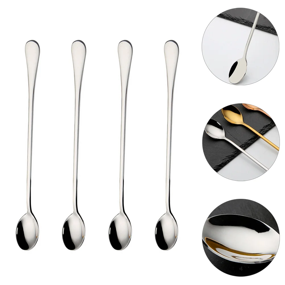 

4Pcs Dessert Spoons Cake Spoons Sugar Spoons Coffee Spoons Creative Mixing Spoon Coffee Mixing Spoon