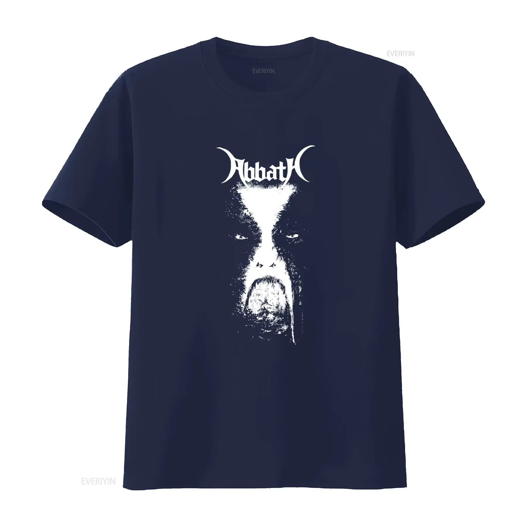 Фото Футболка ABBATH 'Abbath' с дизайном в стиле хэви-метал, высококачественная печать, винтажный стиль, универсальная, слегка комфортная, с графическим принтом. №4
