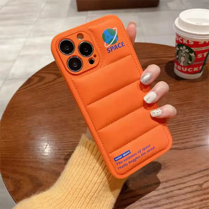 Для Apple 13 пуховик маленькие монстры письма xr чехол iphone X Max все в одном мягкий 12 pro |