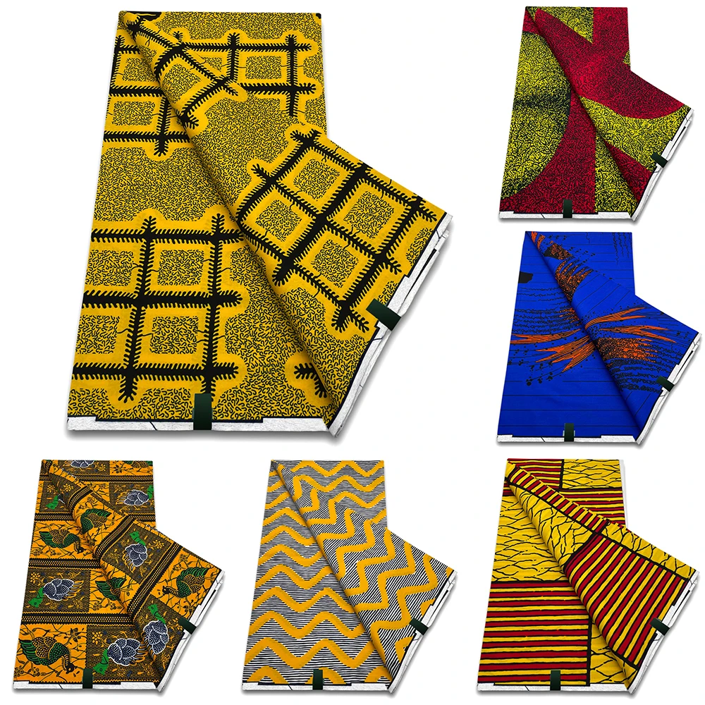 

Veritable Wax 100% Cotton African Wax Fabric Nigerian Ankara Block Prints Batik Fabric Dutch Hollandais Pagne For Sewing VL-19