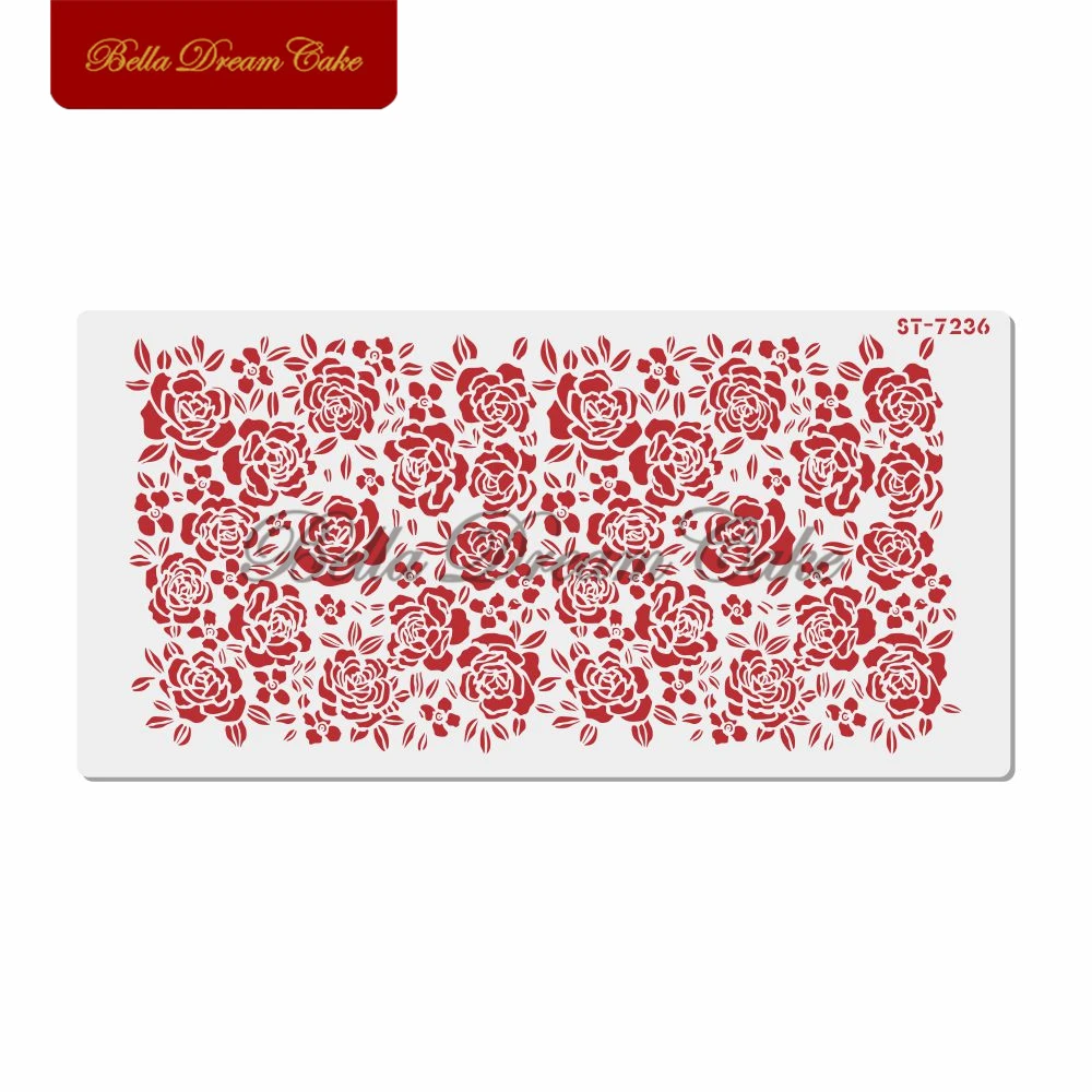 Трафарет для украшения торта в виде Розы цветов домашних животных шоколада