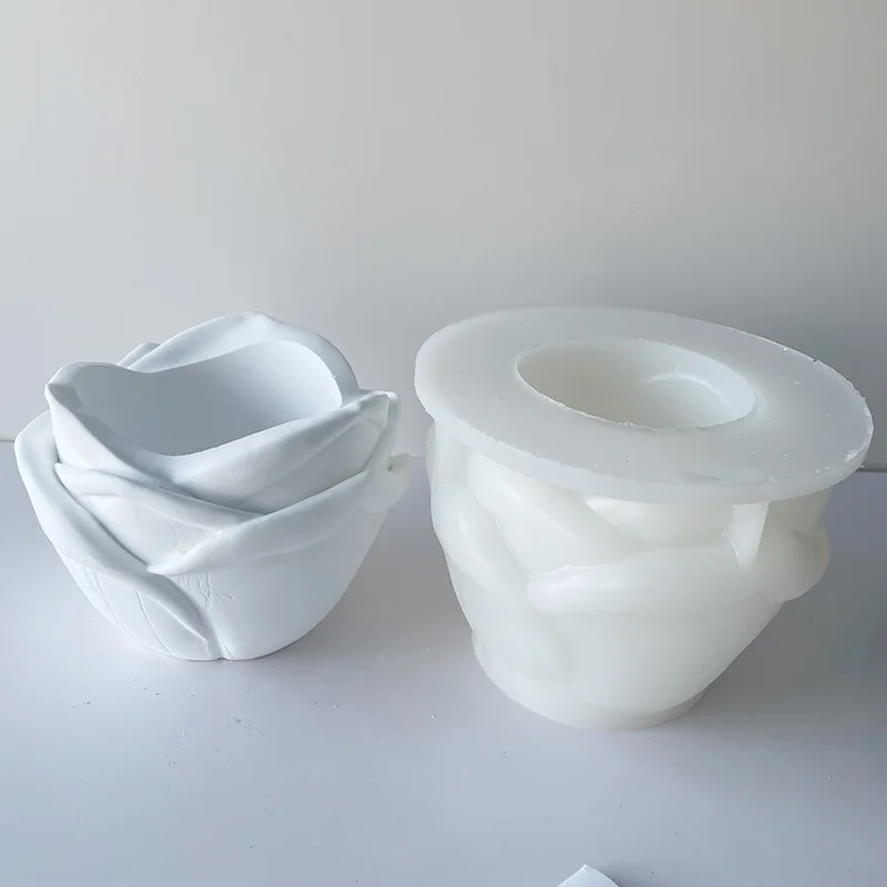 

Хрустальный эпоксидный пластырь в форме розы, форма из силикагеля, Креативный цветочный горшок, ваза, инструменты для литья