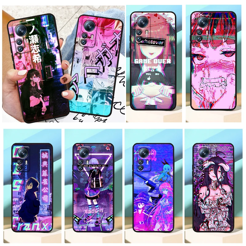

Sad Anime Aesthetic Senpai Phone Case For Xiaomi Mi 12X 12 11 11T 11i 10T 10 Pro Lite Ultra 5G 9T 9SE A3 4G Fundas Black Soft