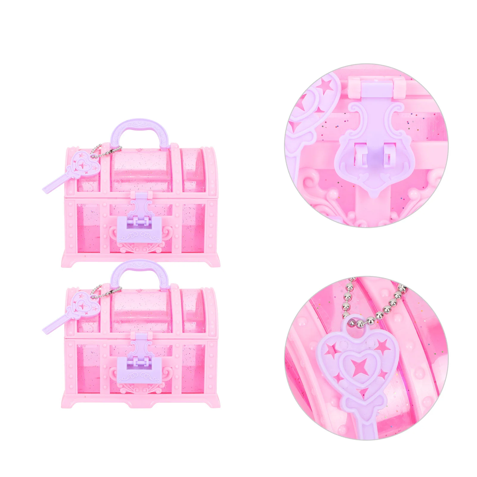 

Box Treasure Girl Jewelry Little Girls Keepsake Makeupgift Toys Pretend Kids Suitcase Trinket Toy Boxescasechildren Holder