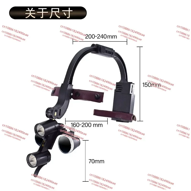 Увеличительное стекло с налобным фонарем