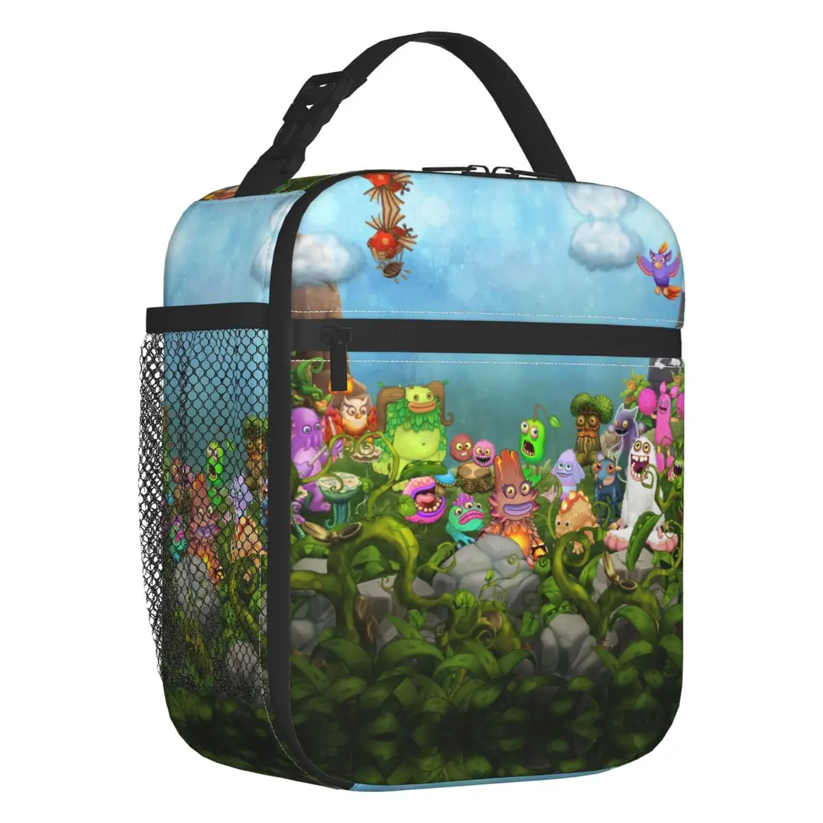 

My Singing Monsters Insulated Lunch Tote Bag for Women Video Game Resuable Thermal Cooler Bento Box Outdoor Camping Travel