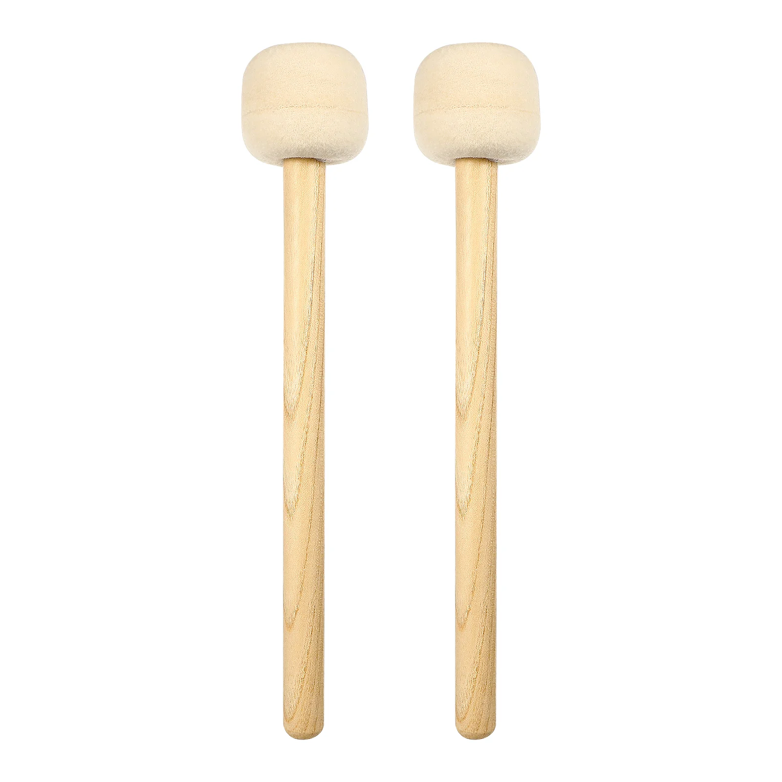 

2 Pcs Drum Hammer Wool Felt Drumstick Bass Accessories Mallets Percussion Sticks Drumsticks