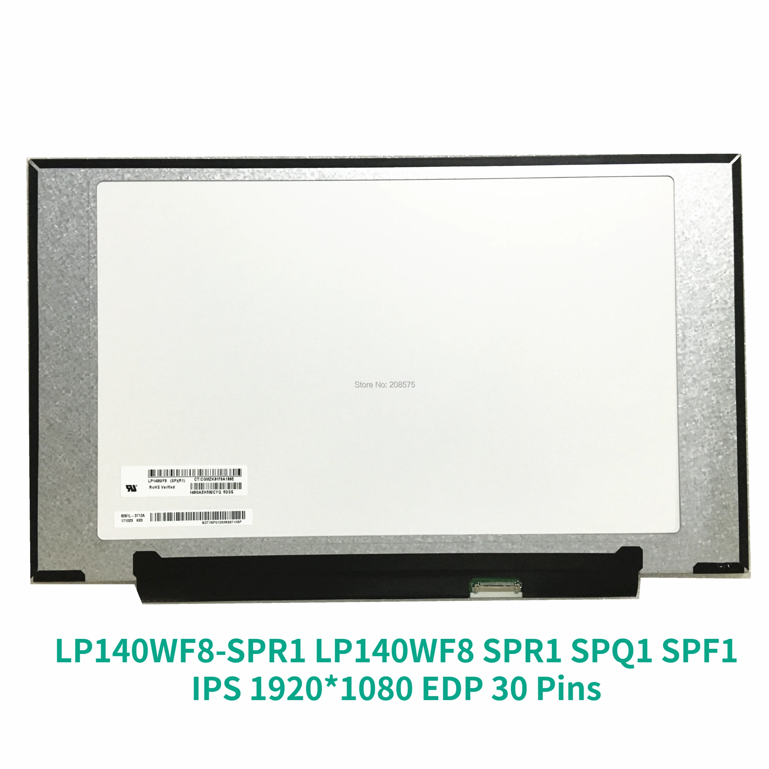 

Бесплатная доставка, Φ LP140WF8 SPR1 SPQ1 SPF1 панель ЖК-экрана ноутбука IPS 1920*1080 EDP 30 контактов