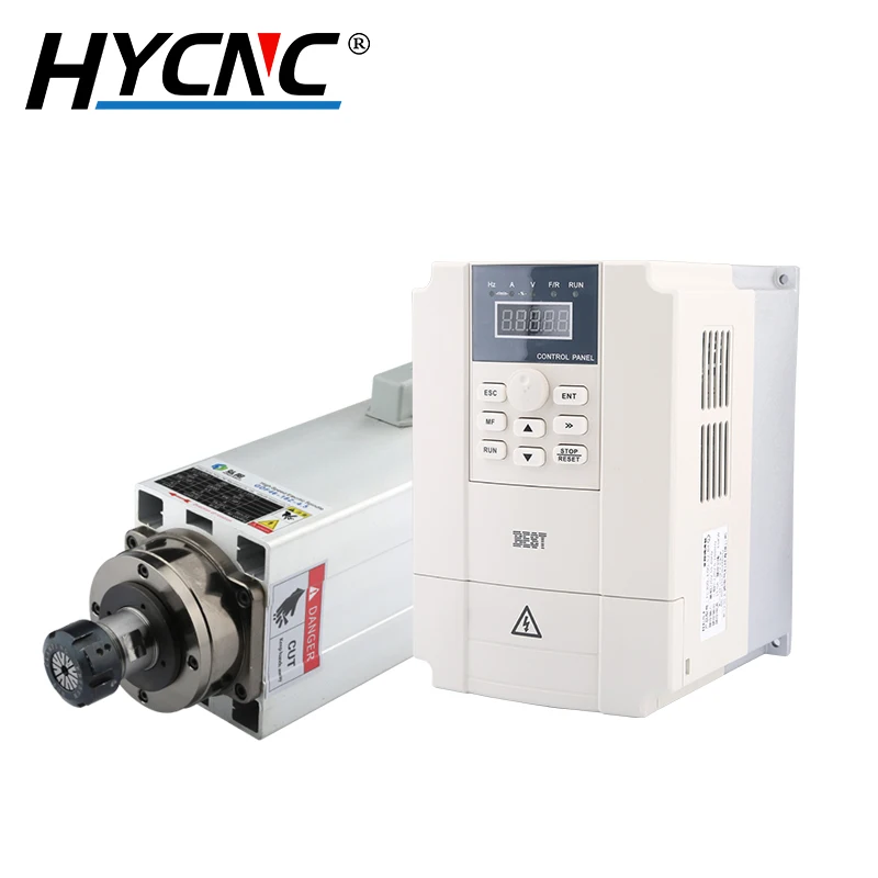 

Hongyang engraving machine 4.5kw er25 woodworking air-cooled spindle motor set 5.5kw inverter