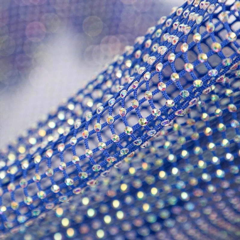 50x120 см сетчатая лента со стразами отделка AB кристалл светло-зеленая ткань