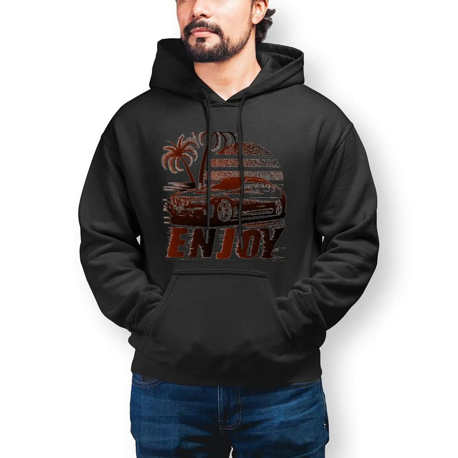 

Life Is A Journey Enjoy Casual Hoodies Enjoy The Ride Vintage Cotton Hooded Shirt Winter Long Sleeve Oversized Pullover Hoodie