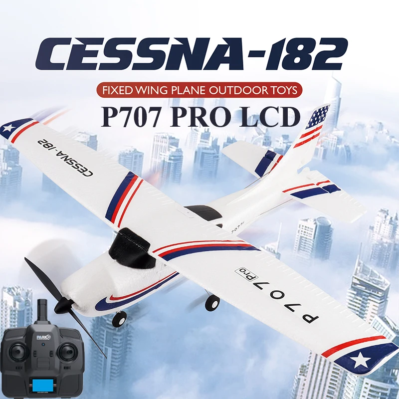 Wltoys P707 PRO 2,4G 3Ch RC самолет с неподвижным крылом уличные игрушки Дрон RTF Cessna 182 самолет более 250 м для взрослых и детей