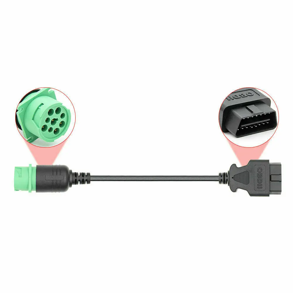 

Новая грузовая линия для Cummins 9-контактный разъем OBD 16-контактный соединительный провод для тяжелых условий эксплуатации J1939 9-контактный 6-контактный на 16-контактный Y-кабель для разъема Deutsch OBD2