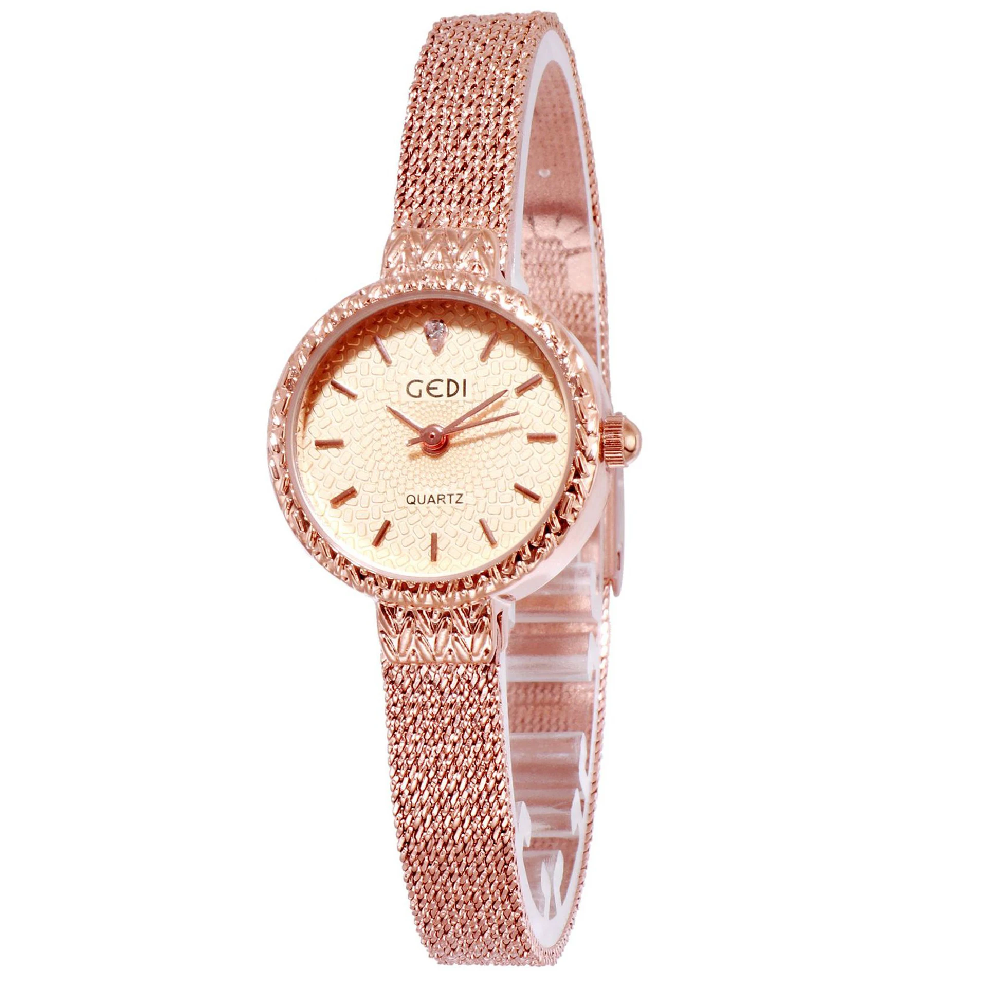 

Women Small Dial Quartz Watch Clock Watches Rose Gold Golden Luxury New Fashion Sliver Clock for Female Ladies Quartz Wristwatch