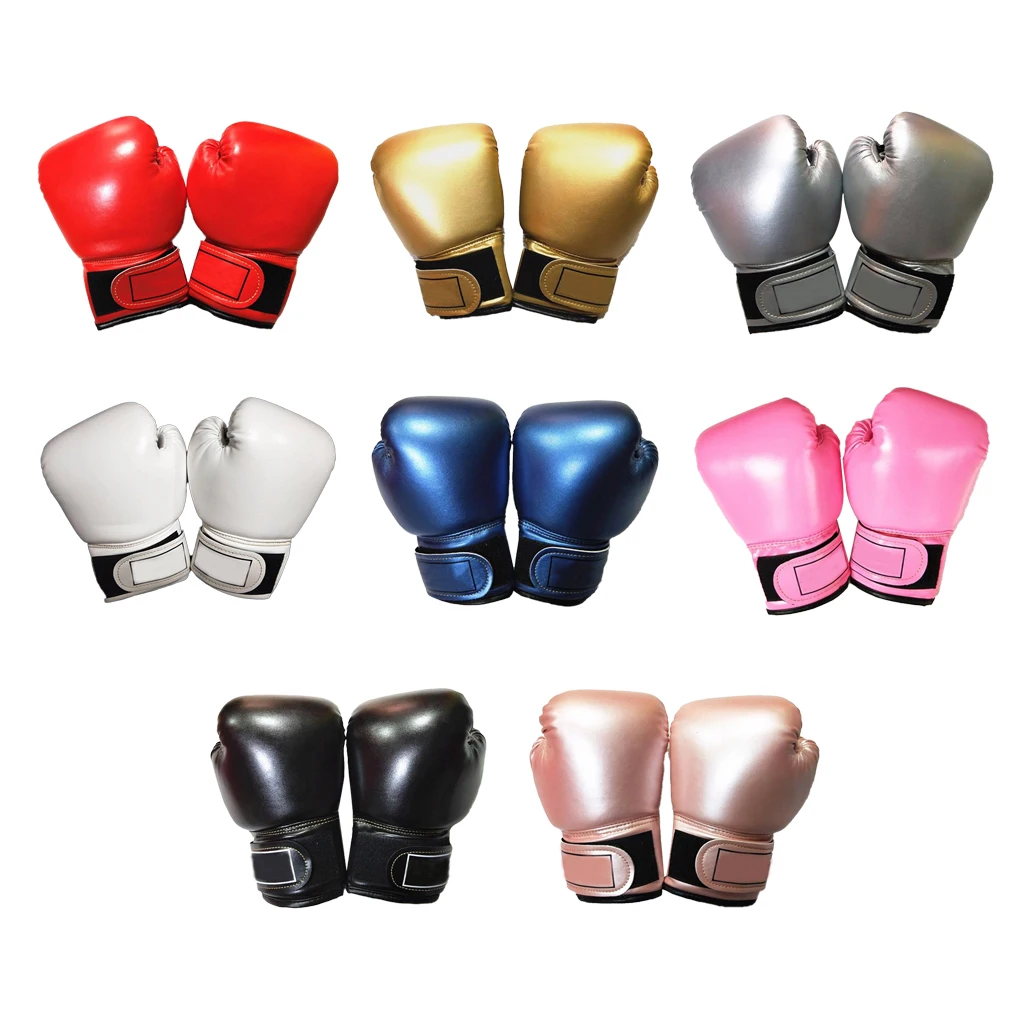 

1 Pair Kids Boxing Gloves Sparring Fitness Gym Children Mitts Portable Beginner Boxers Padded Hand Protector Adjustable Red