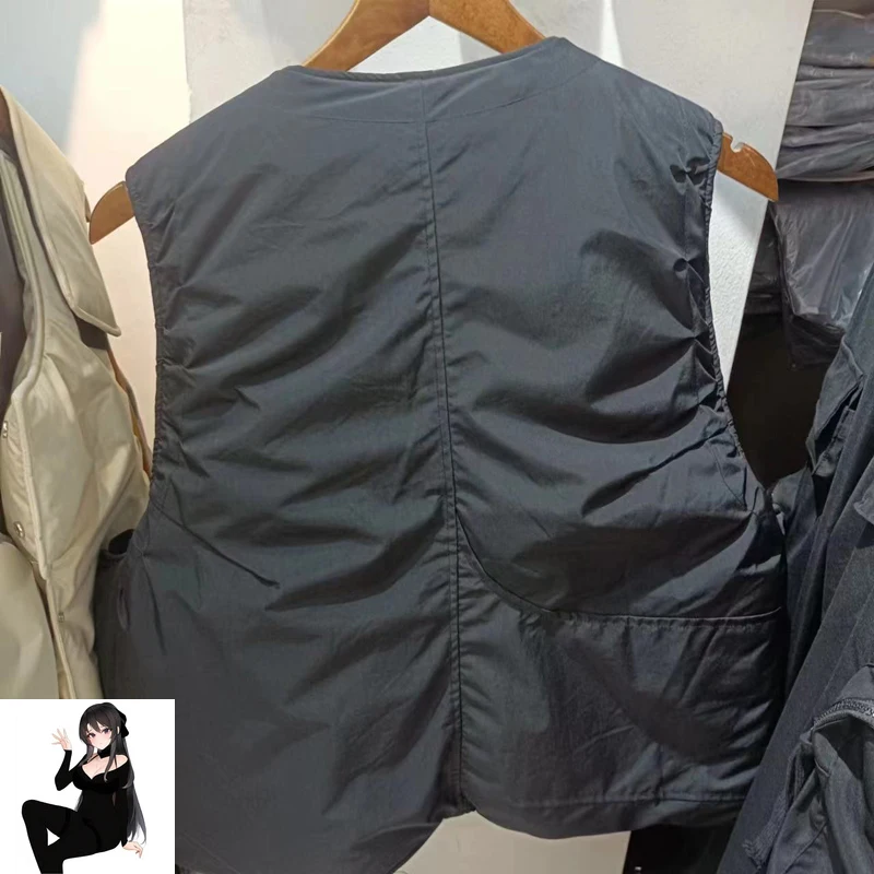 Черный пуховый жилет без рукавов ACW для мужчин и женщин зимние теплые пуховые