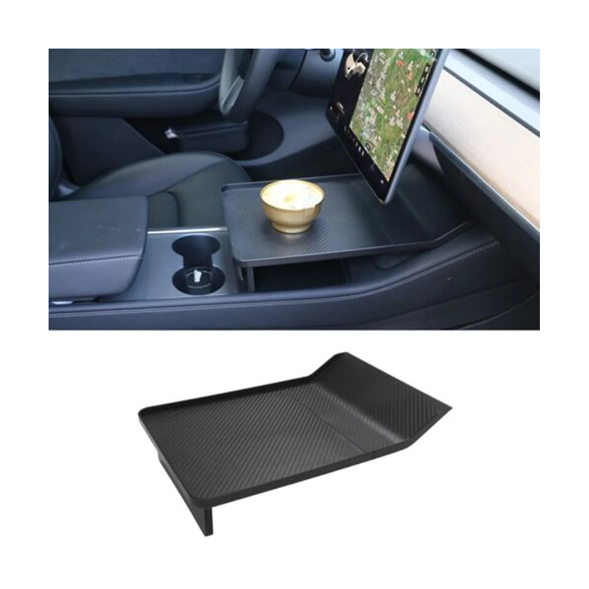 Для Tesla ModelY/3 портативная многофункциональная центральная консоль лоток для