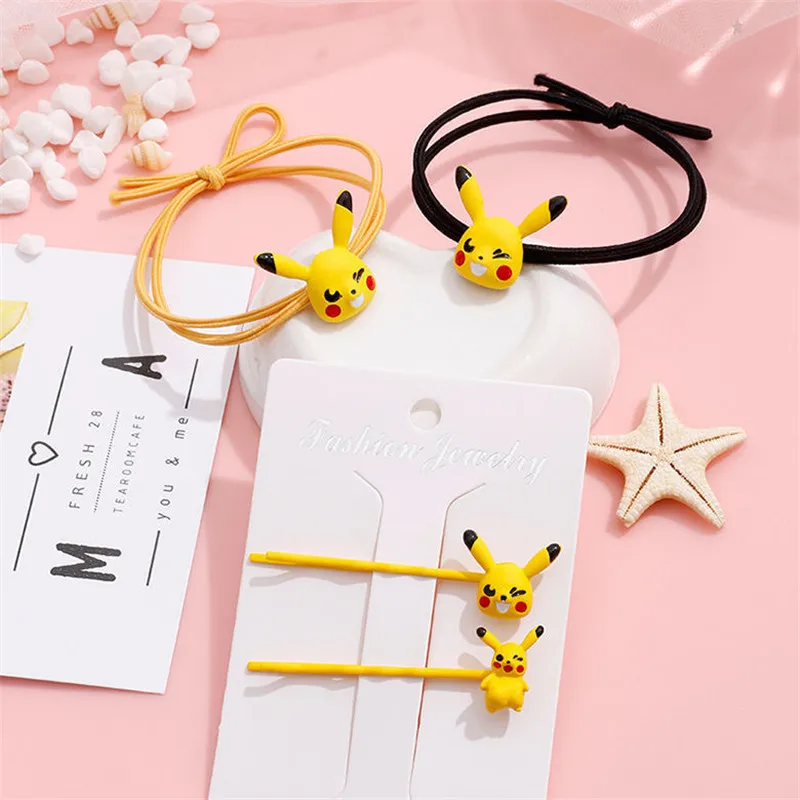 

Christmas Gifts Pokemon Anime Cartoon Pikachu Kawaii Girl Hair Band Hair Rope Headdress Birthday Children's Gifts Kids Toys