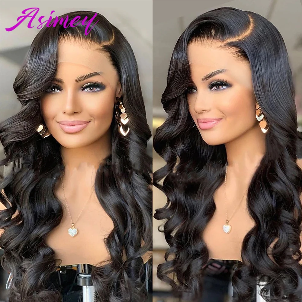 Body Wave Lace Front Wig Human Hair 180% Full Density 13x4 HD Transparent Lace Frontal Wigs 5x5 Lace Closure Wig  For Women
