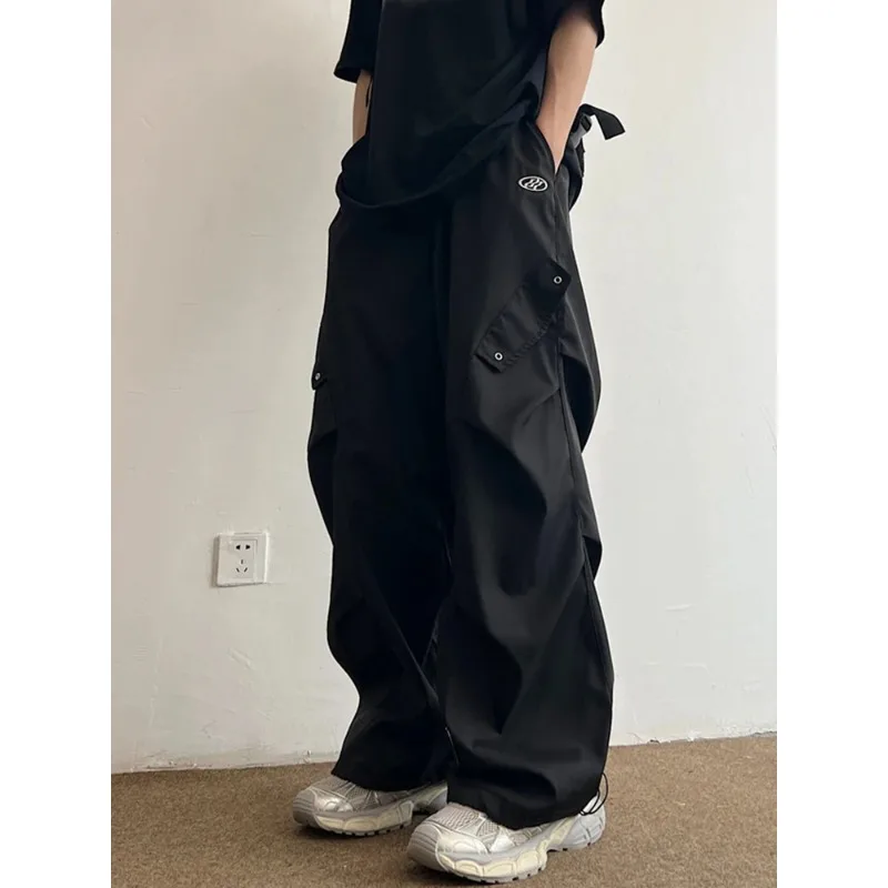 Techwear Брюки-карго с парашютом Мужские широкие брюки в стиле хип-хоп Мужская быстросохнущая уличная одежда Свободные большие размеры Корейский хип-хоп (art.: 3920d35aaabdc) - 3920d35aaabdc
