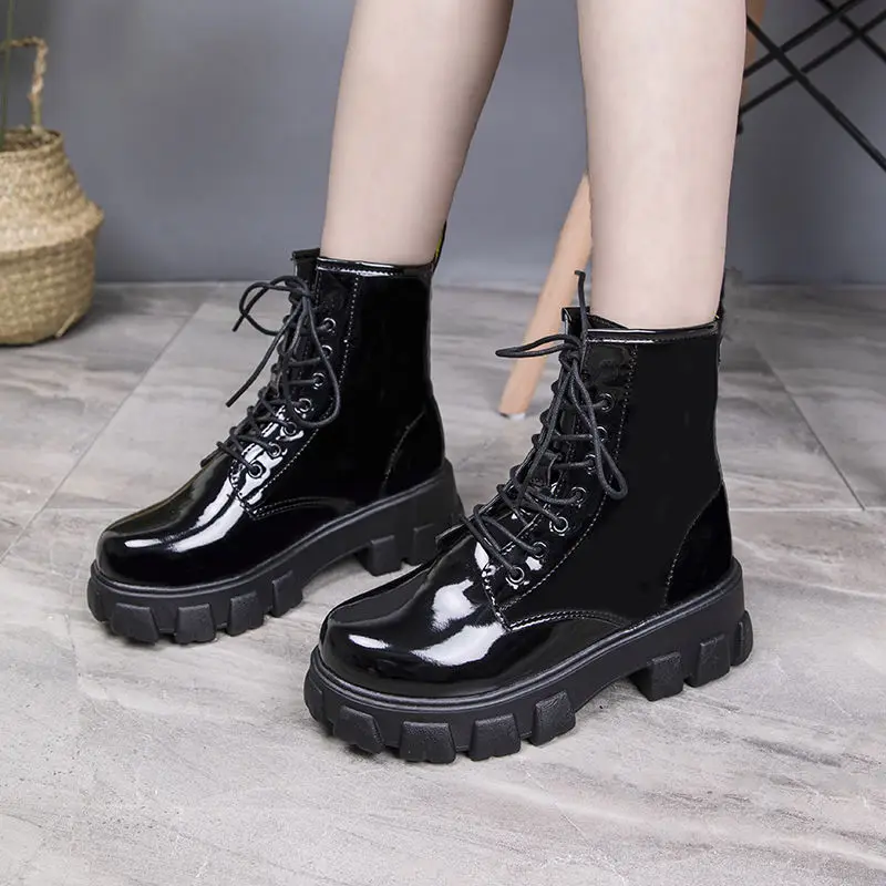 Shoes Women Anklet Boots Round Toe 