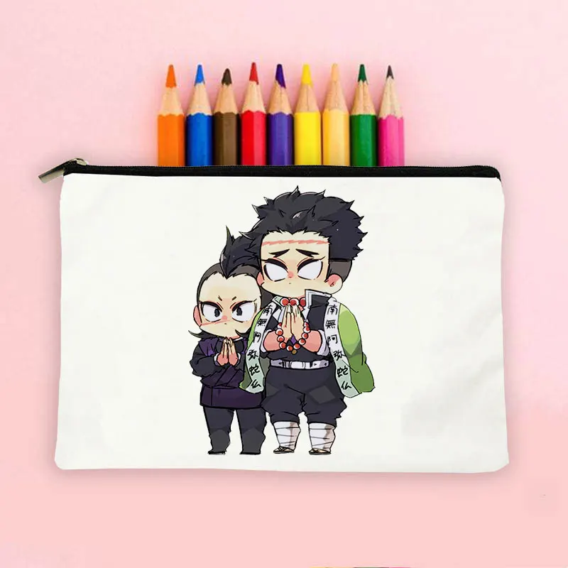 

Genshin Game Kawaii Anime Print Pencil Bags Women Purse Travel Bag Lipstick Makeup Zipper PouchCanvas Cosmetic Case Christian