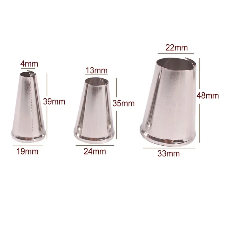 

Насадки для крема из нержавеющей стали 3 шт.