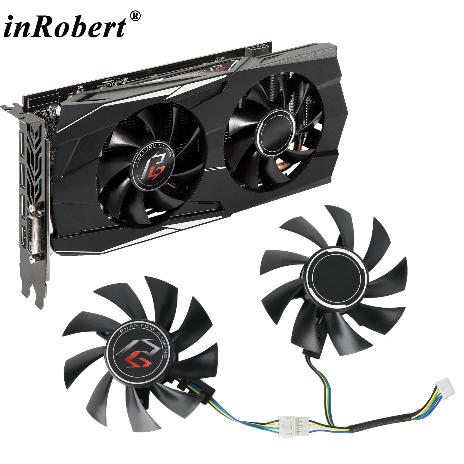 

75mm FD8015U12D 12V 0.5A PG D RX580 RX570 GPU Fan For ASrock RX 570 580 Phantom Gaming Graphics Card Cooler