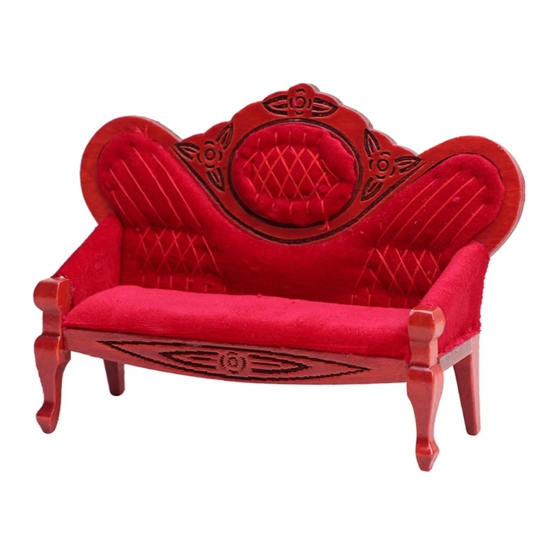

Realistic Scaled Sofa Model Figure Love-Seat Couch 1/12 Dollhouse Miniature Furniture DollHouse Decoration & Accessory