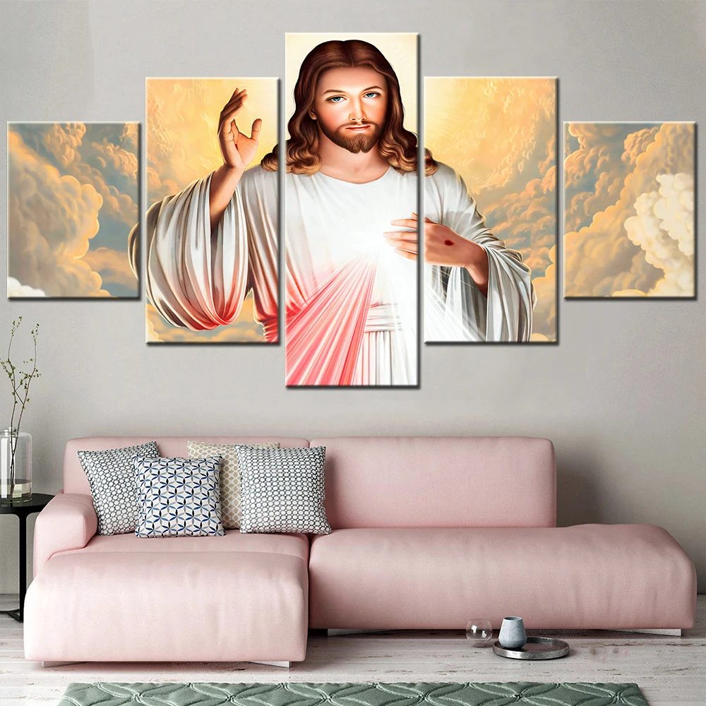 Холст настенный художественный постер для украшения дома портрет Иисуса картина