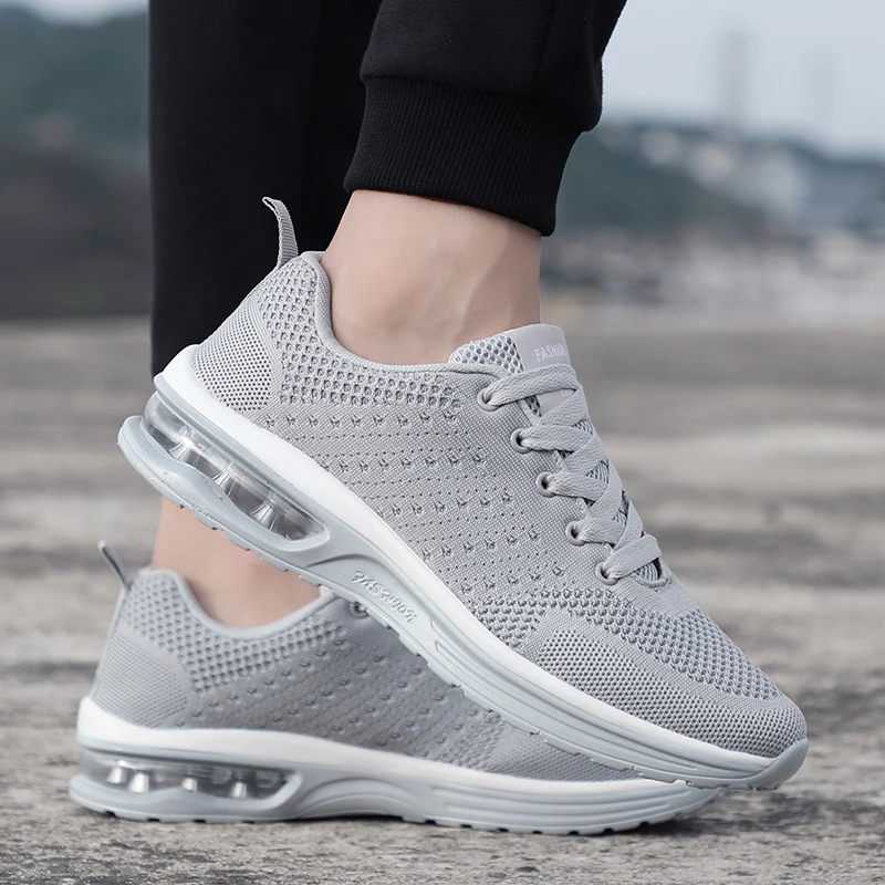 Spring Air Cushion Sports Shoes Unisex Fashion Korean Women Shoes Mesh Breathable Sneakers Men Sneakers Tenis Feminino