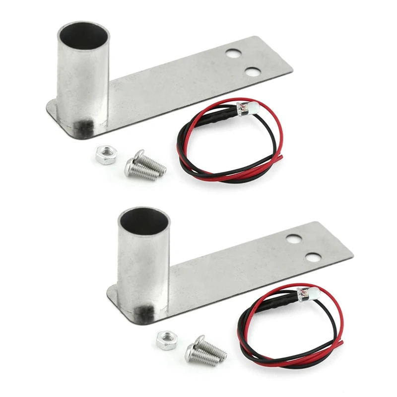 

2PCS Metal Exhaust Pipe Tail Throat With LED Light For 1/10 Drift Car Redcat HPI Tamiya TT01 Sakura D4 HSP 94123